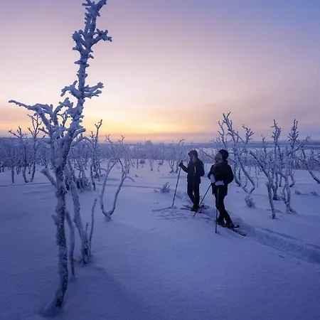Chalet Aurora Moekki Porealtaalla Lapissa Tenojoen Rannassa *