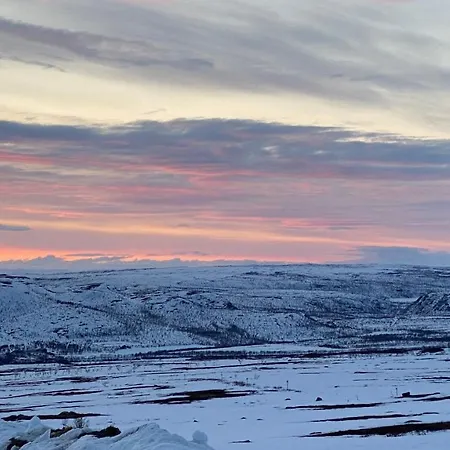 Aurora Moekki Porealtaalla Lapissa Tenojoen Rannassa * Nuorgam