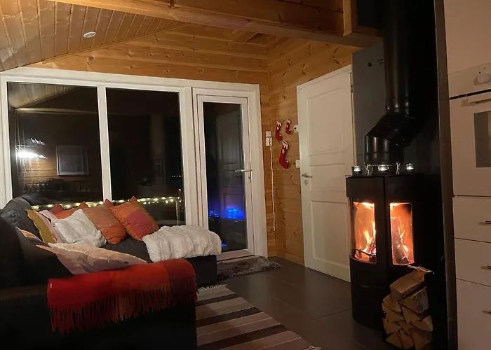 Aurora Moekki Porealtaalla Lapissa Tenojoen Rannassa *